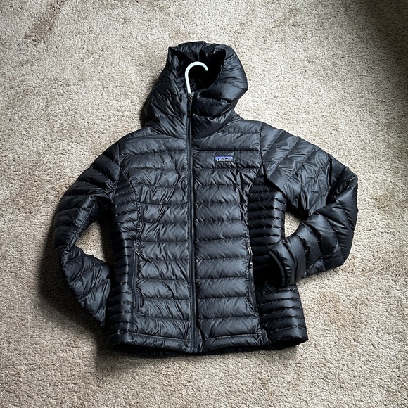 Patagonia Women's down sweater hoody, black - Picture 1 of 4